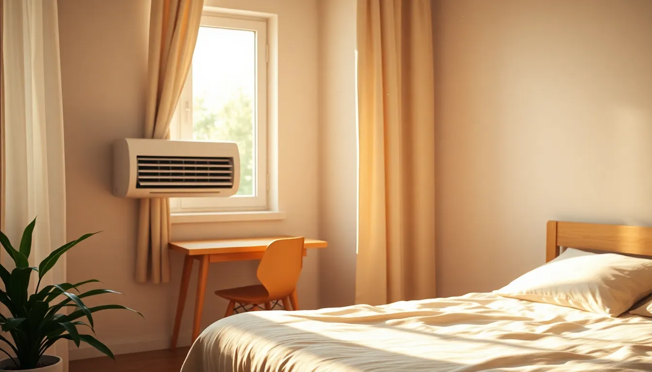 2025년 원룸 자취생을 위한 에어컨 추천 1 시원한 실내에서 노트북을 사용하는 사람