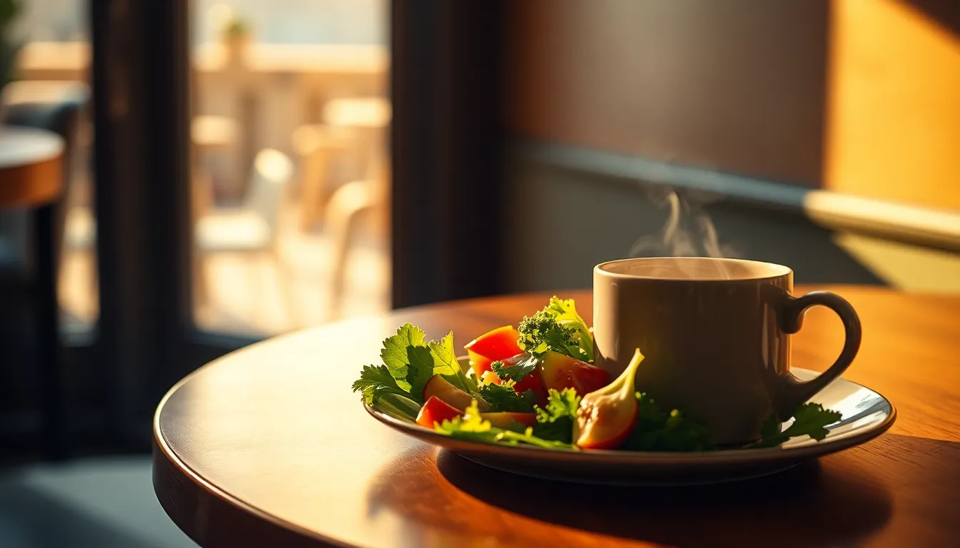 서로 다른 식탁 앞에서 고민하는 남녀의 모습