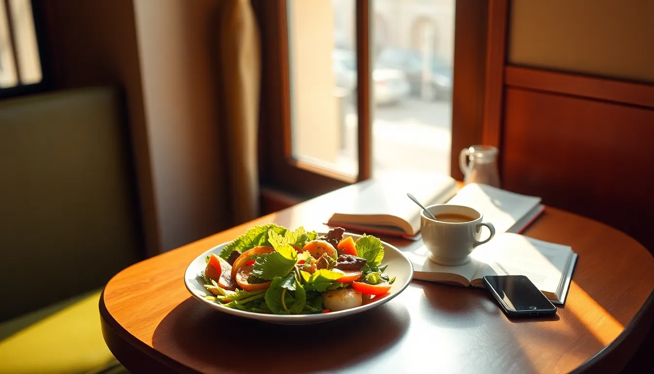 채식 데이트를 즐기는 두 연인의 모습