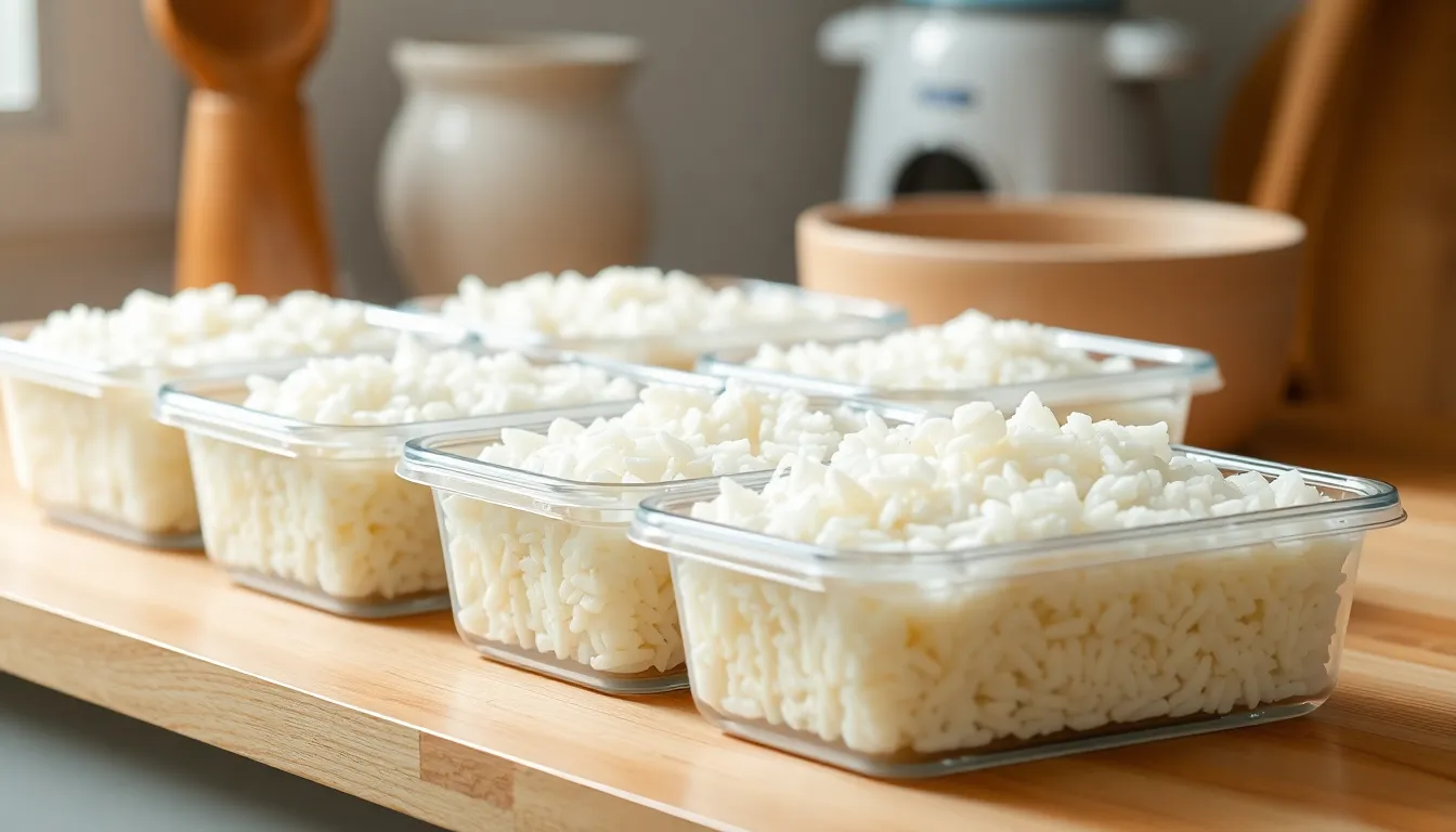 갓 지은 밥을 냉동 보관하는 과정