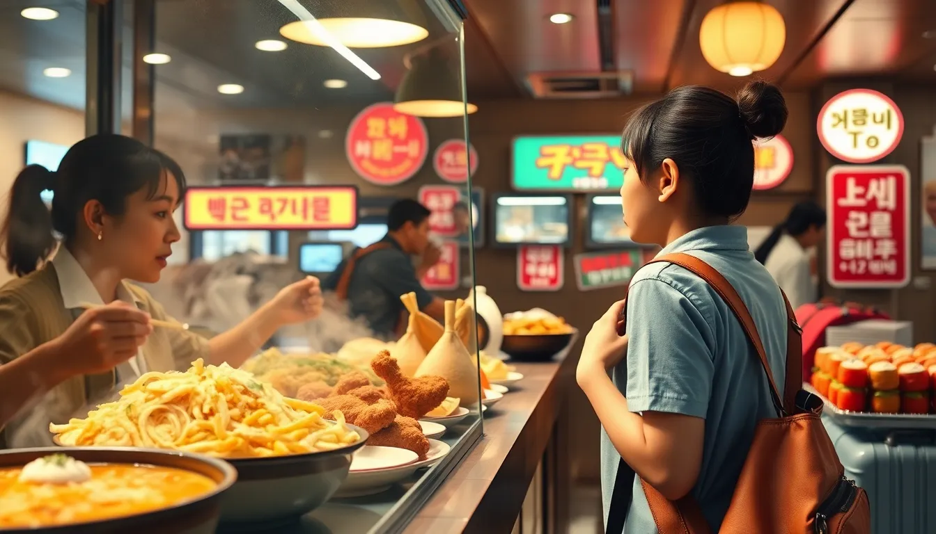 고속도로 휴게소 음식 풍경