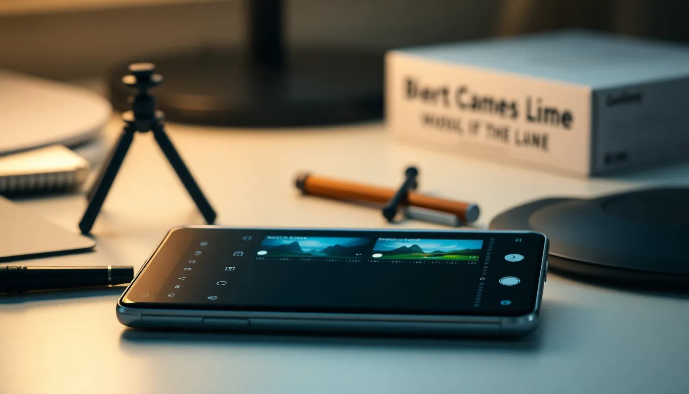 갤럭시 스마트폰으로 영상 편집하는 화면