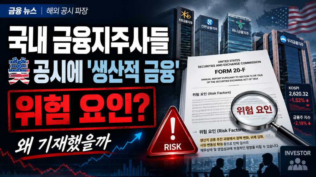 국내 금융지주사들, 美 공시에 ‘생산적 금융’ 위험 요인으로 기재 왜? 1 398d2681 f1f0 4713 96bc c3c29f55c0a6 1