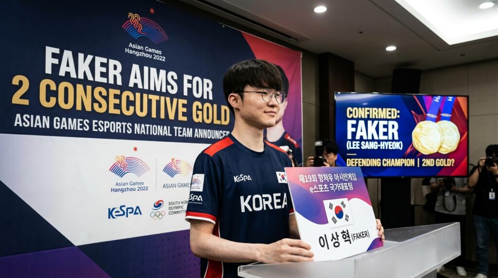 페이커, 항저우 이어 2연속 금메달 도전…아시안게임 e스포츠 국가대표 발표 임박, 팬들이 꼭 알아야 할 5가지 1 페이커 2연속 금 노린다 202605181707
