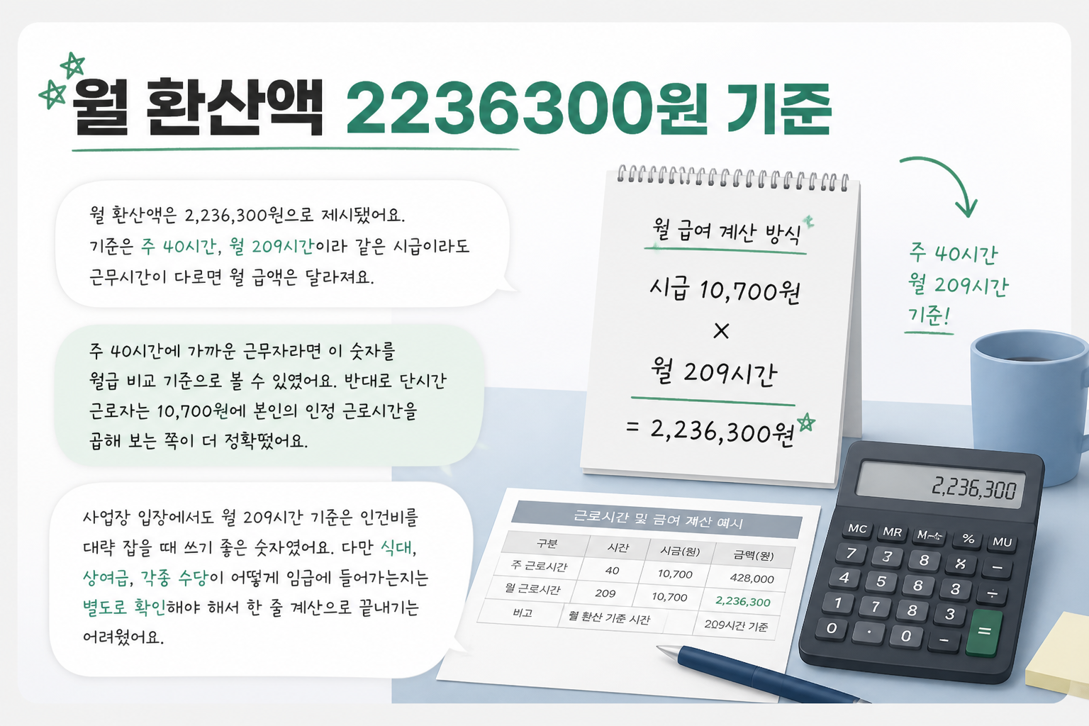 월 환산액 2236300원 기준