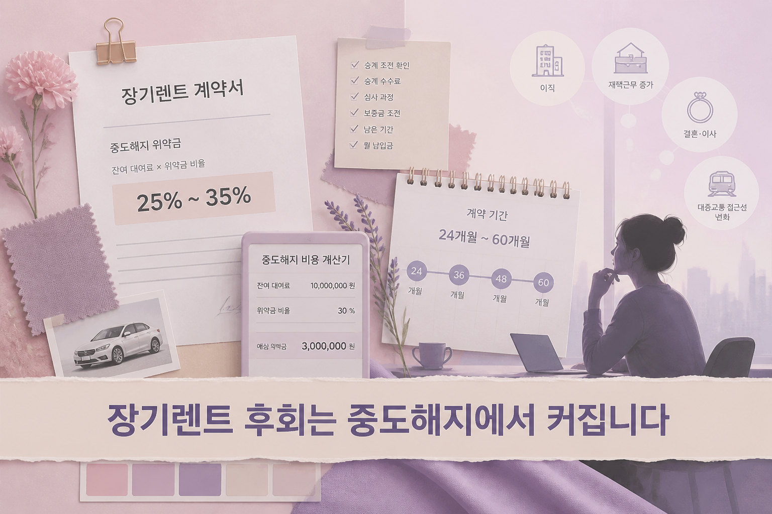 장기렌트 후회는 중도해지에서 커집니다