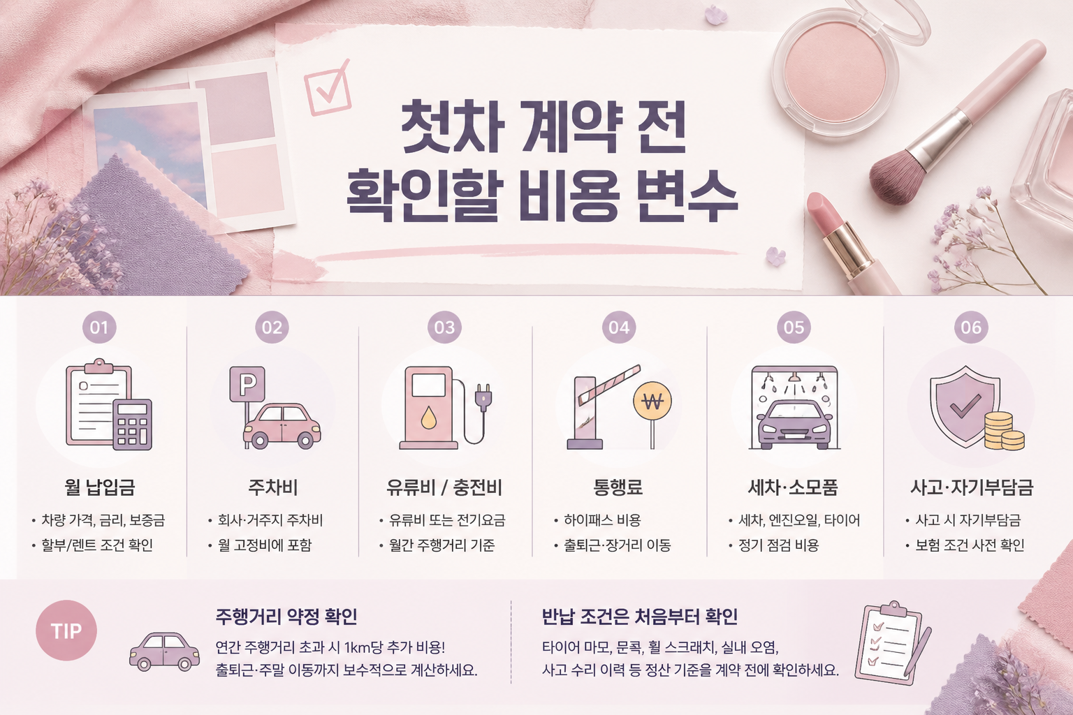 첫차 계약 전 확인할 비용 변수