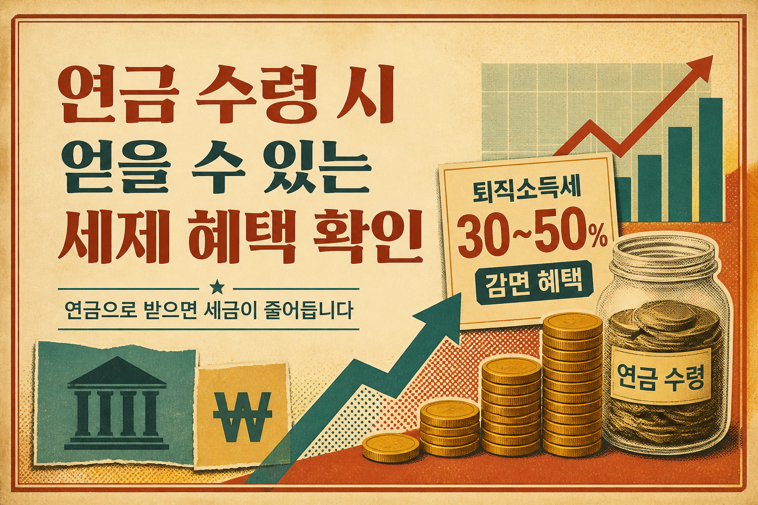 퇴직금 일시금 수령 불가 루머 퇴직연금 의무화 제도 핵심 정리 3 연금 수령 시 얻을 수 있는 세제 혜택 확인