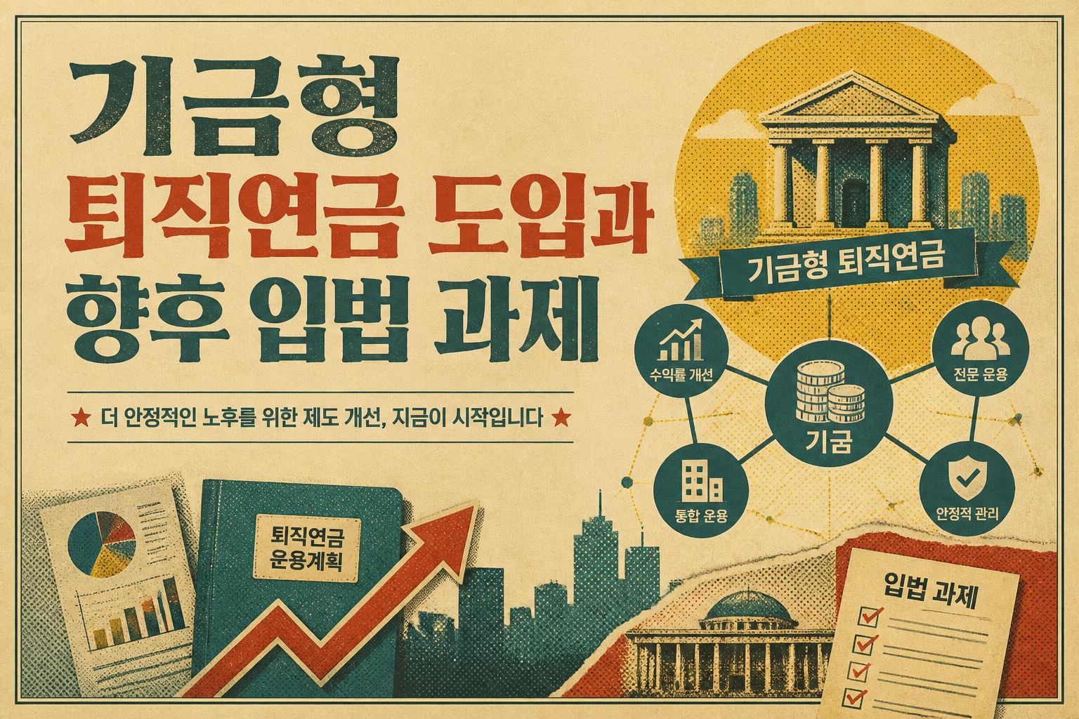퇴직금 일시금 수령 불가 루머 퇴직연금 의무화 제도 핵심 정리 4 기금형 퇴직연금 도입과 향후 입법 과제